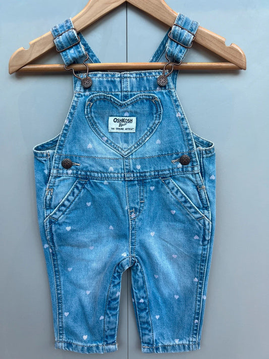 Oshkosh Heart Denim Dungarees 3M