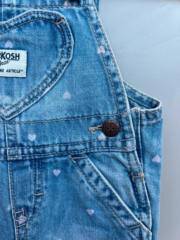 Oshkosh Heart Denim Dungarees 3M