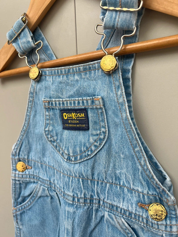 Oshkosh Unisex Vintage Denim Dungarees 12M