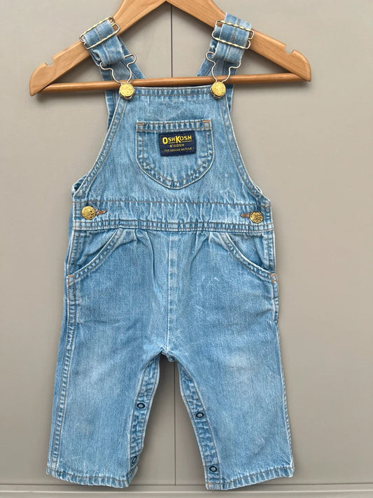 Oshkosh Unisex Vintage Denim Dungarees 12M