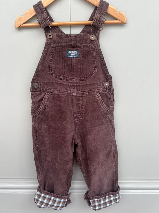Oshkosh Corduroy Brown Dungarees 24M