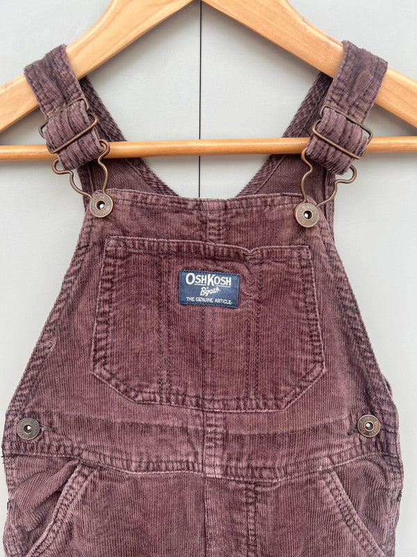 Oshkosh Corduroy Brown Dungarees 24M