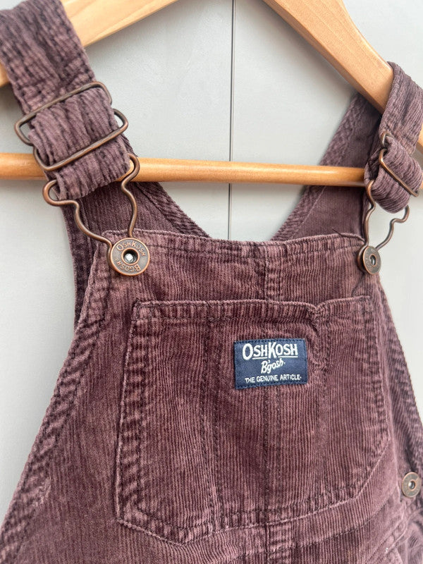 Oshkosh Corduroy Brown Dungarees 24M