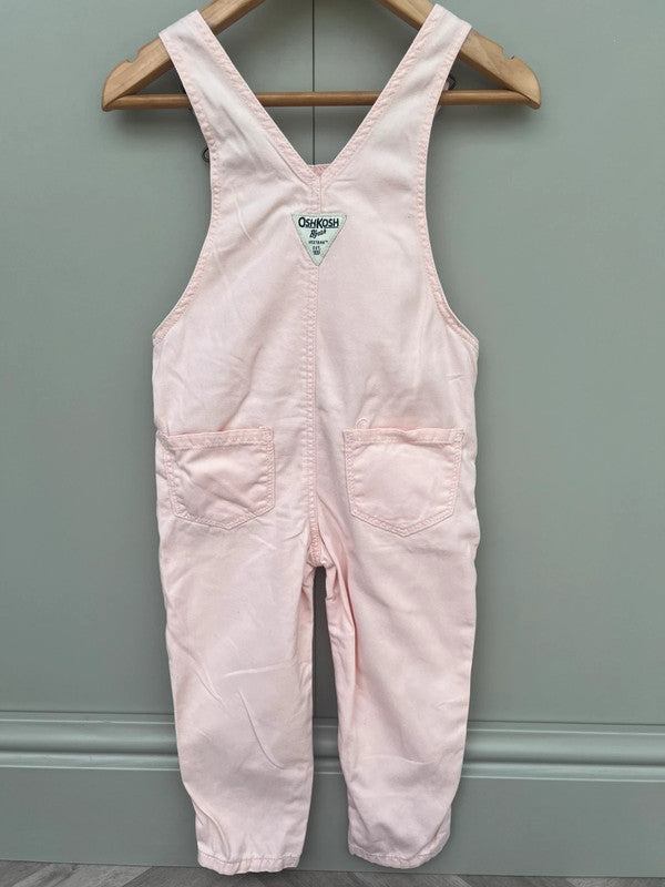 Oshkosh Rose Heart Dungarees 2T