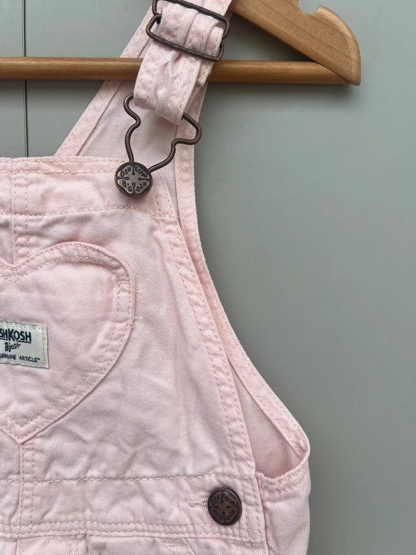 Oshkosh Rose Heart Dungarees 2T