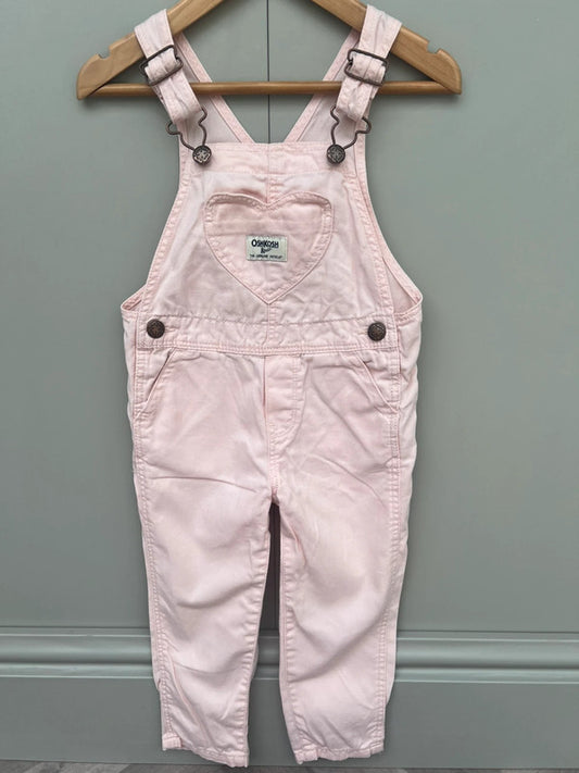 Oshkosh Rose Heart Dungarees 2T