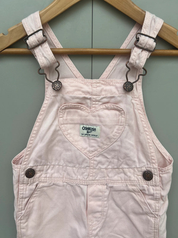 Oshkosh Rose Heart Dungarees 2T