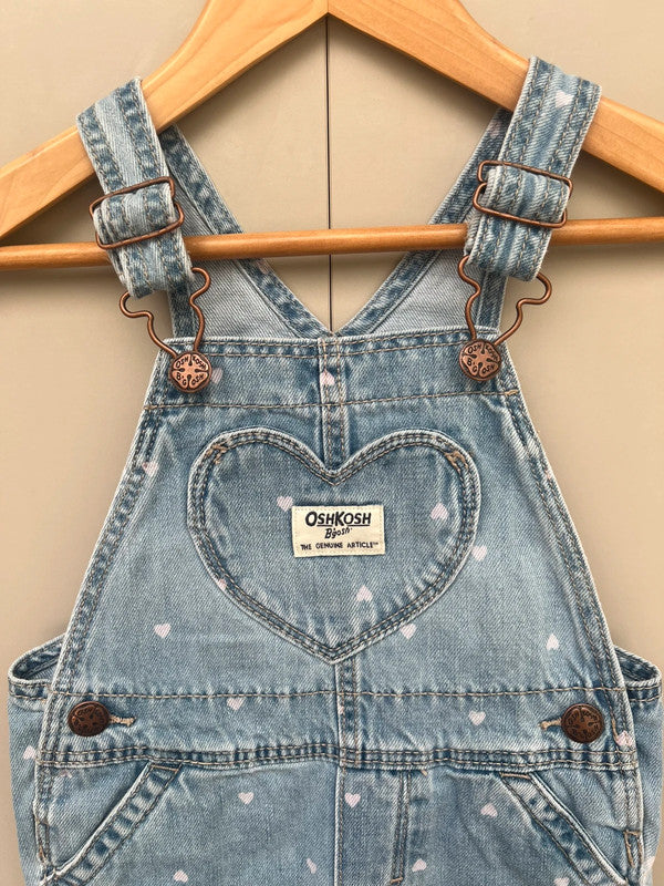 Oshkosh Heart Denim Dungarees 2T