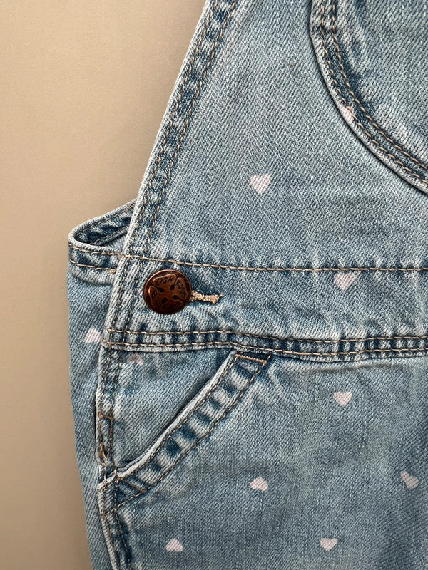 Oshkosh Heart Denim Dungarees 2T