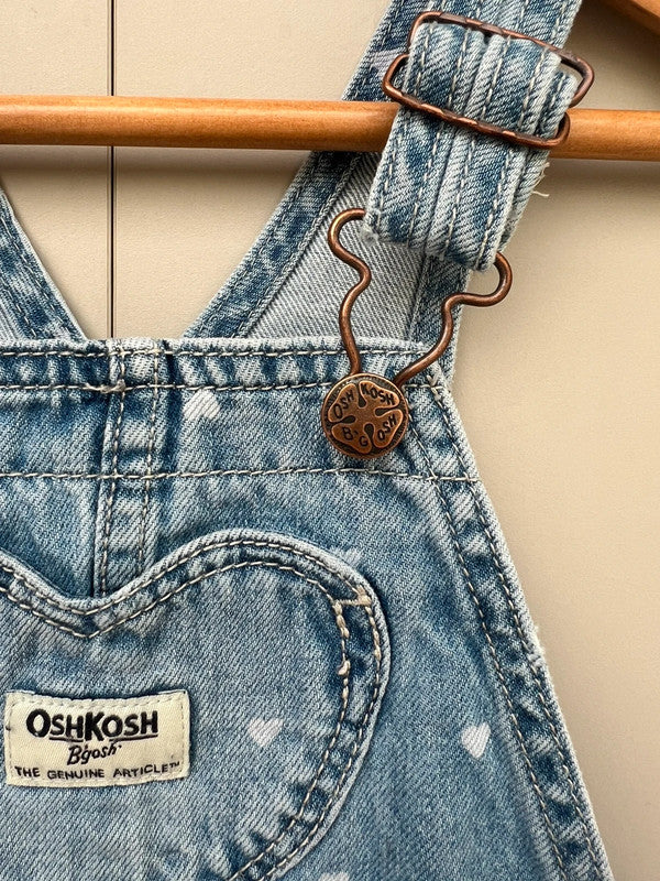 Oshkosh Heart Denim Dungarees 3T
