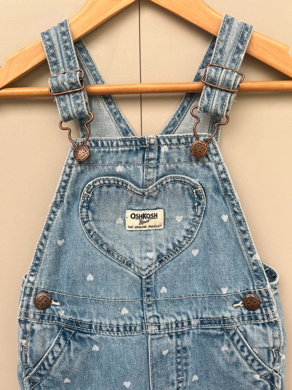 Oshkosh Heart Denim Dungarees 3T