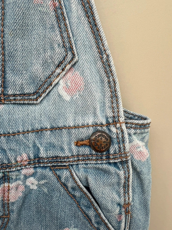 Oshkosh Floral Denim Dungarees 9-12M