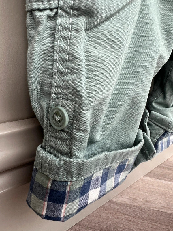 Oshkosh Sage Green Dungarees 24M