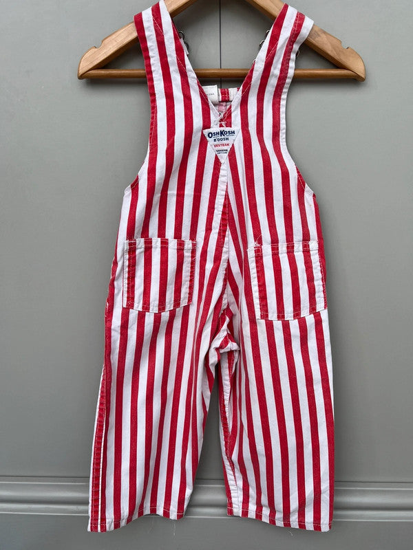 Oshkosh Vintage Striped Dungarees 2T