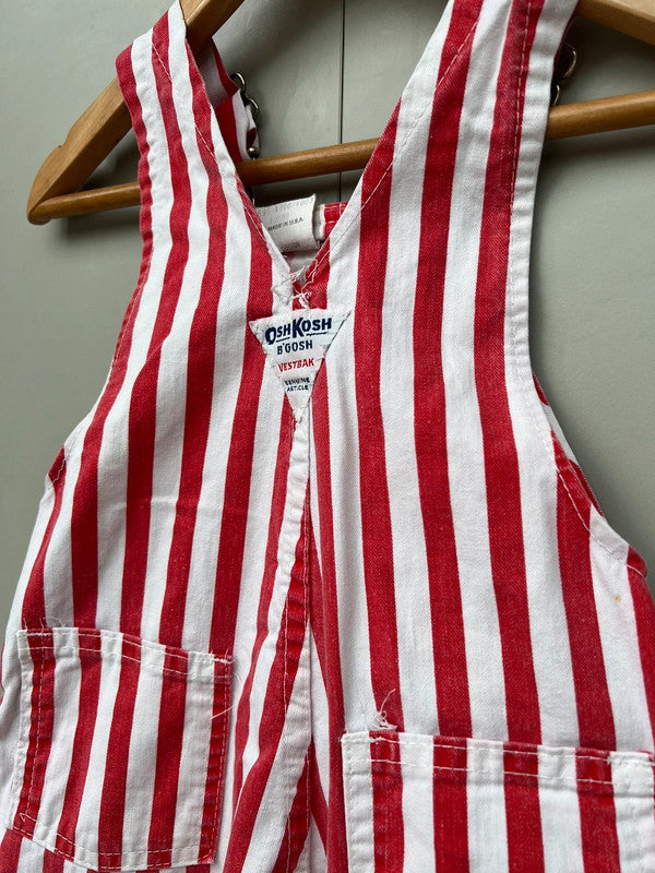 Oshkosh Vintage Striped Dungarees 2T