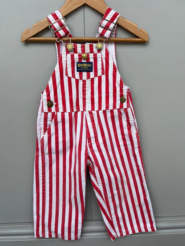 Oshkosh Vintage Striped Dungarees 2T
