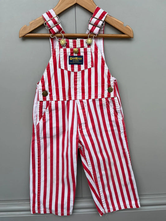 Oshkosh Vintage Striped Dungarees 2T