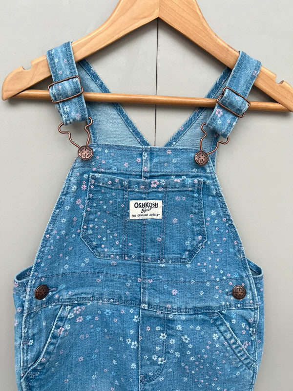 Oshkosh Floral Denim Dungarees 3T