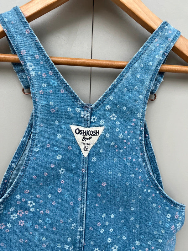 Oshkosh Floral Denim Dungarees 3T
