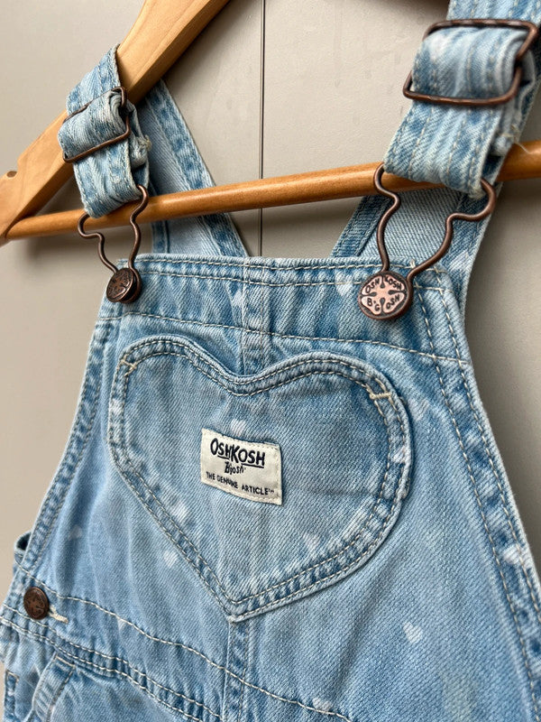 Oshkosh Heart Denim Dungarees 24M