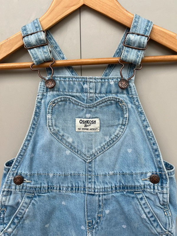 Oshkosh Heart Denim Dungarees 24M