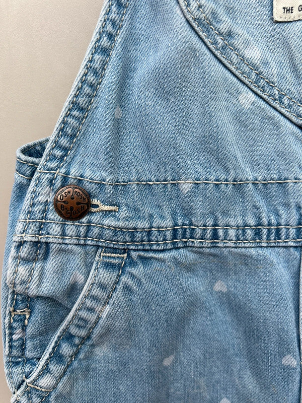 Oshkosh Heart Denim Dungarees 24M
