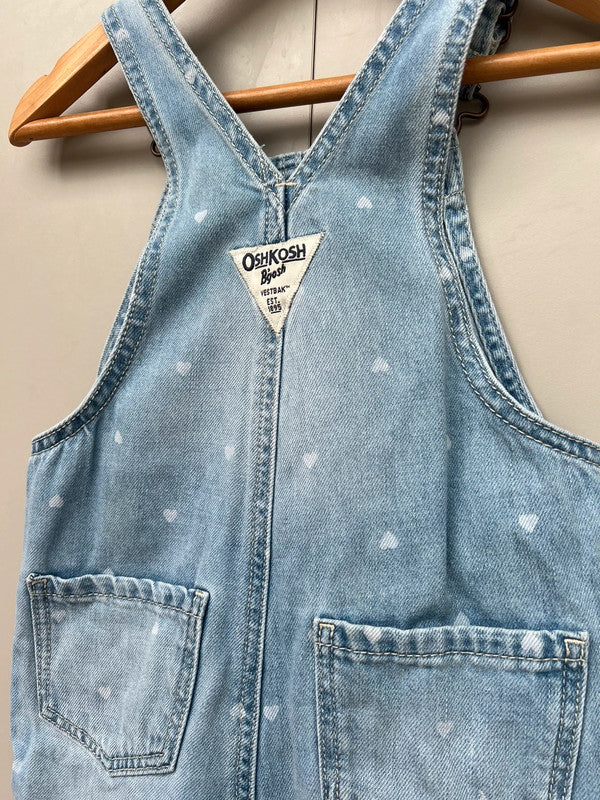 Oshkosh Heart Denim Dungarees 24M
