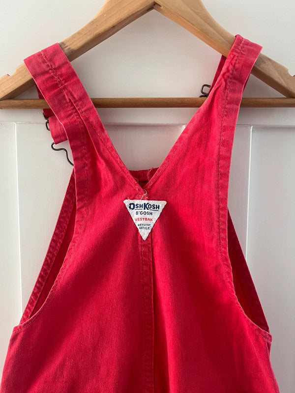 Oshkosh Vintage Red Dungarees 6Y