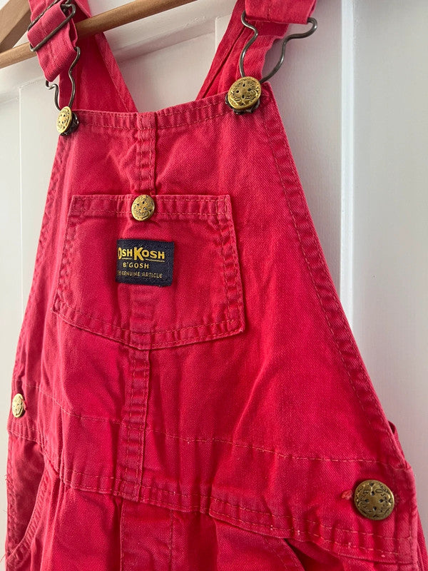 Oshkosh Vintage Red Dungarees 6Y