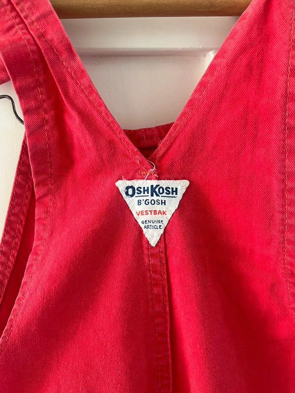 Oshkosh Vintage Red Dungarees 6Y