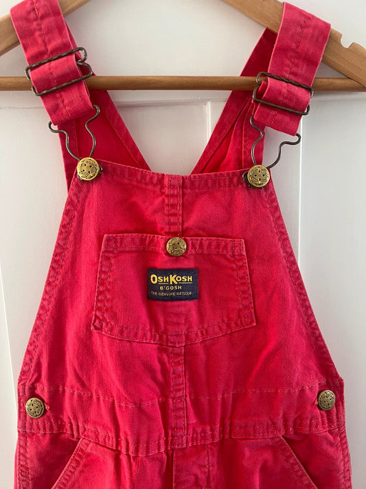 Oshkosh Vintage Red Dungarees 6Y