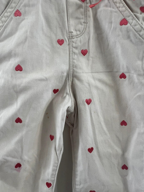 Oshkosh Heart Dungarees 5T (Play condition)