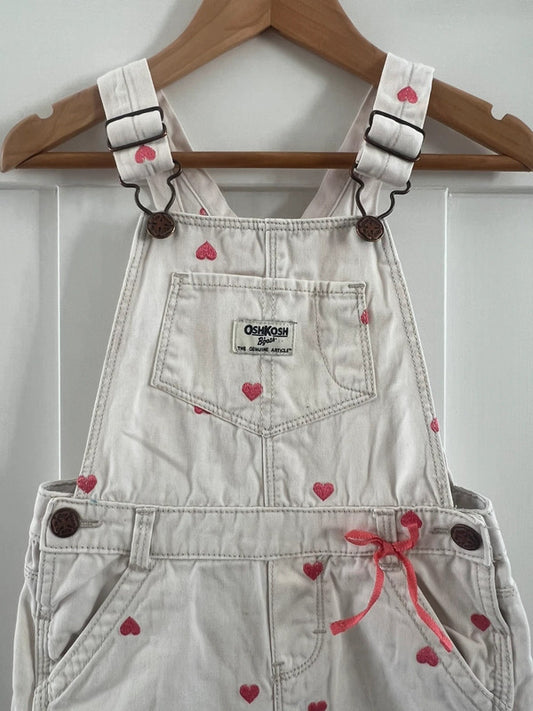 Oshkosh Heart Dungarees 5T (Play condition)