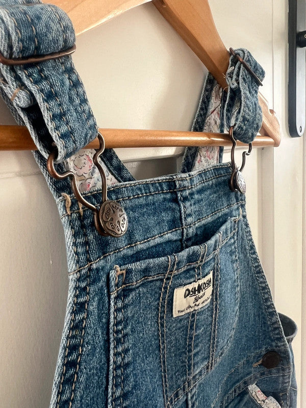 Oshkosh Denim Floral Dungarees 5T