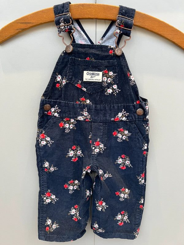 Oshkosh Floral Corduroy Dungarees 6M