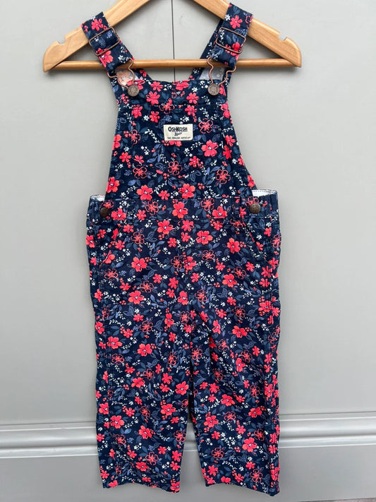 Oshkosh Floral Dungarees 24M