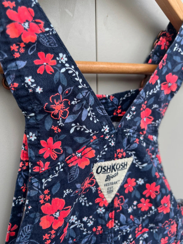 Oshkosh Floral Dungarees 24M