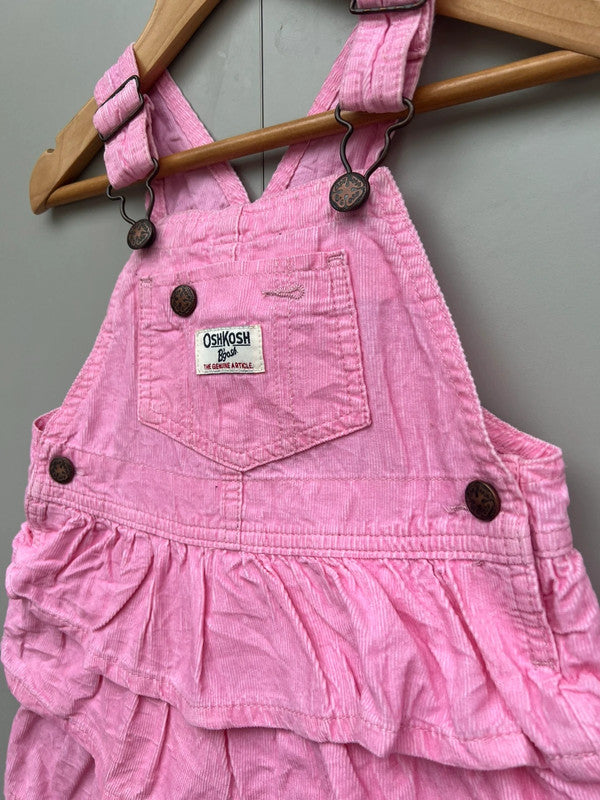 Oshkosh Corduroy Ruffle Pink Dress 3T