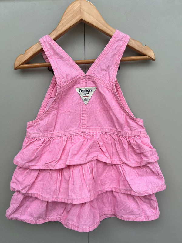 Oshkosh Corduroy Ruffle Pink Dress 3T