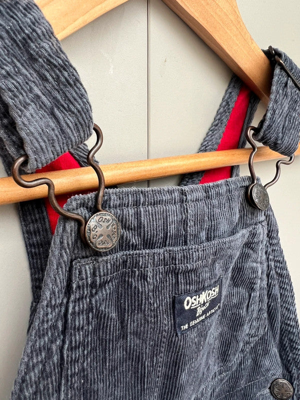 Oshkosh Grey Corduroy Dungarees 18M