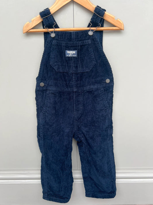 Oshkosh Navy Corduroy Dungarees 24M