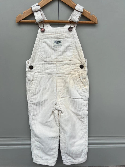 Oshkosh Cream Corduory Dungarees 2T