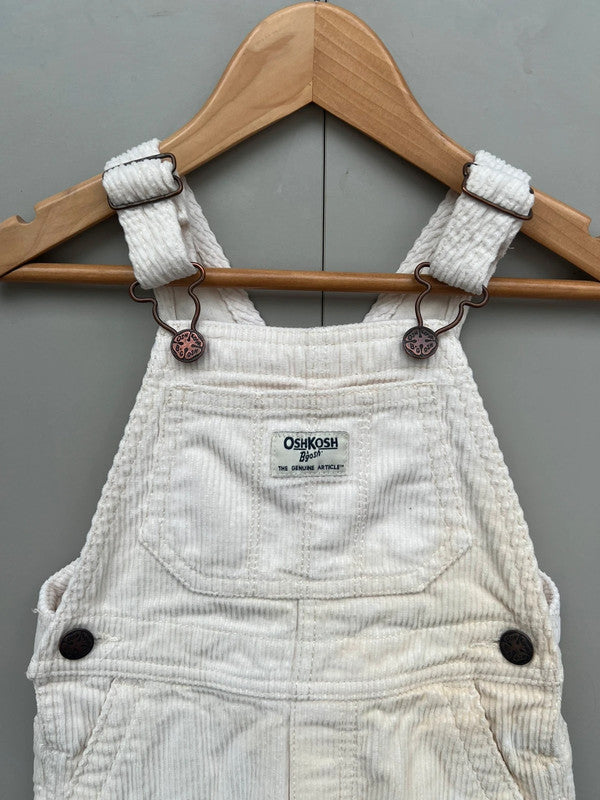 Oshkosh Cream Corduory Dungarees 2T