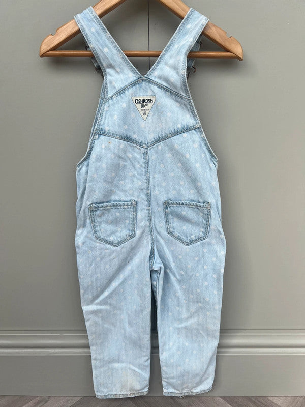 Oshkosh Polka Dot Dungarees 2T