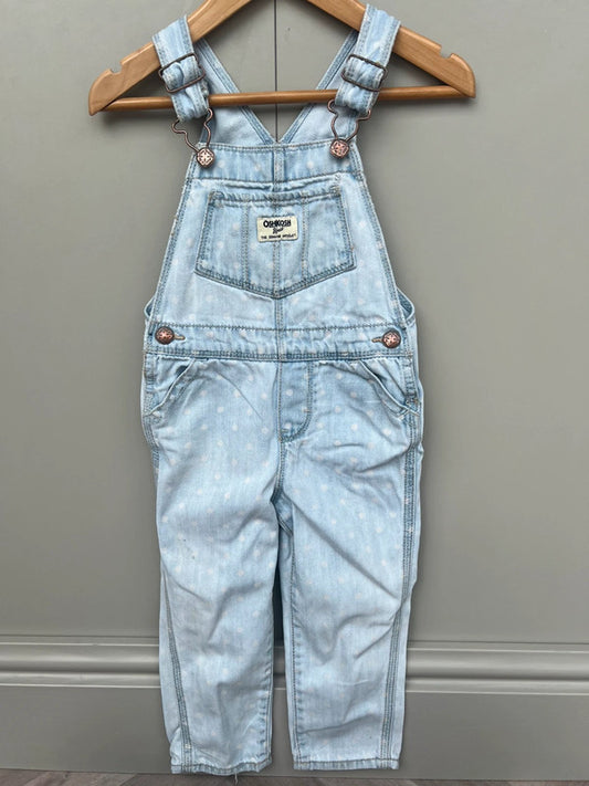 Oshkosh Polka Dot Dungarees 2T