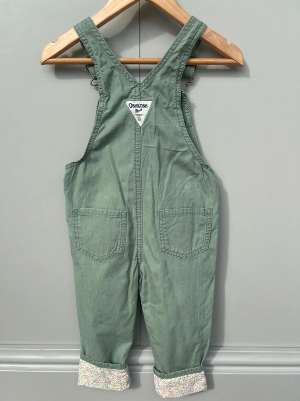 Oshkosh Khaki Dungarees 2T