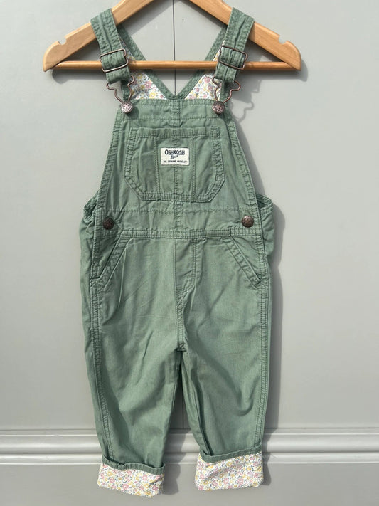 Oshkosh Khaki Dungarees 2T
