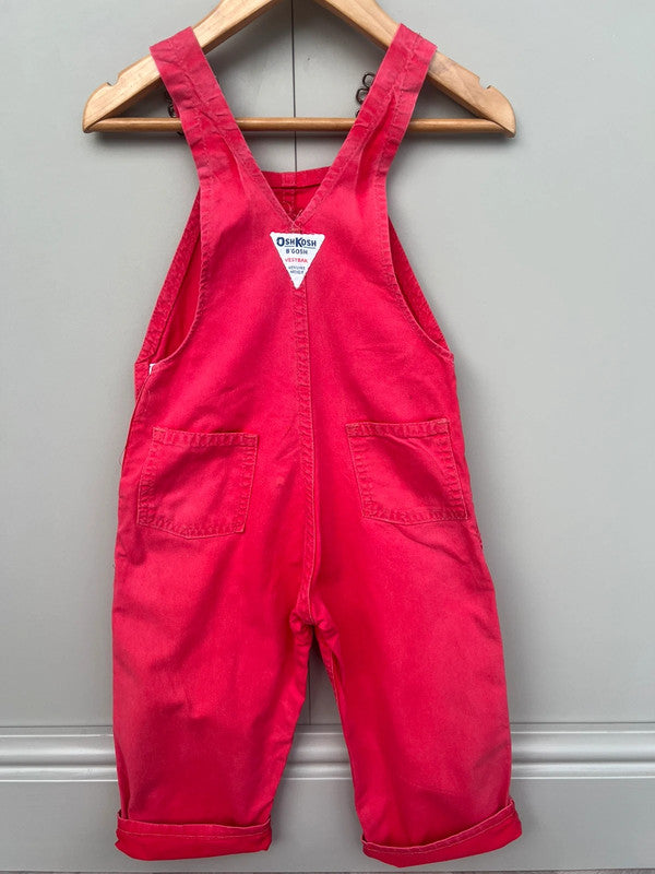 Oshkosh Vintage Red Dungarees 3T