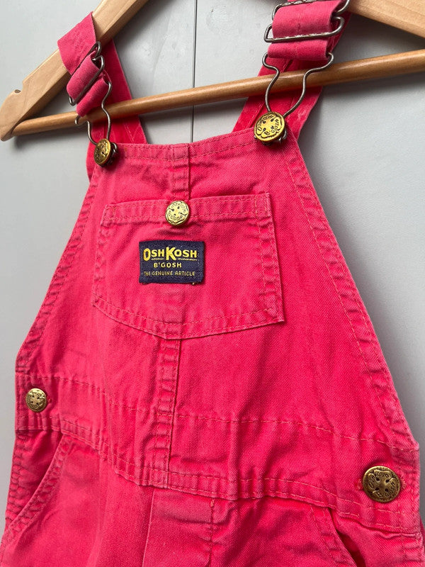 Oshkosh Vintage Red Dungarees 3T