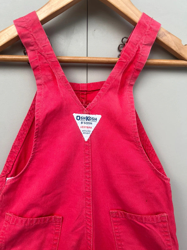 Oshkosh Vintage Red Dungarees 3T